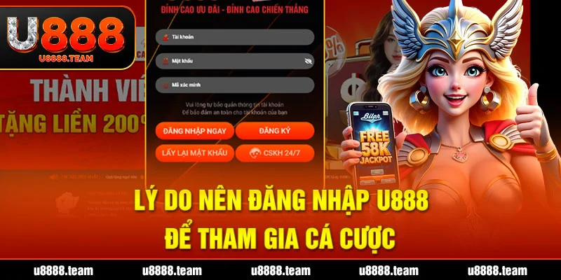 Lý do nên đăng nhập U888 để tham gia cá cược